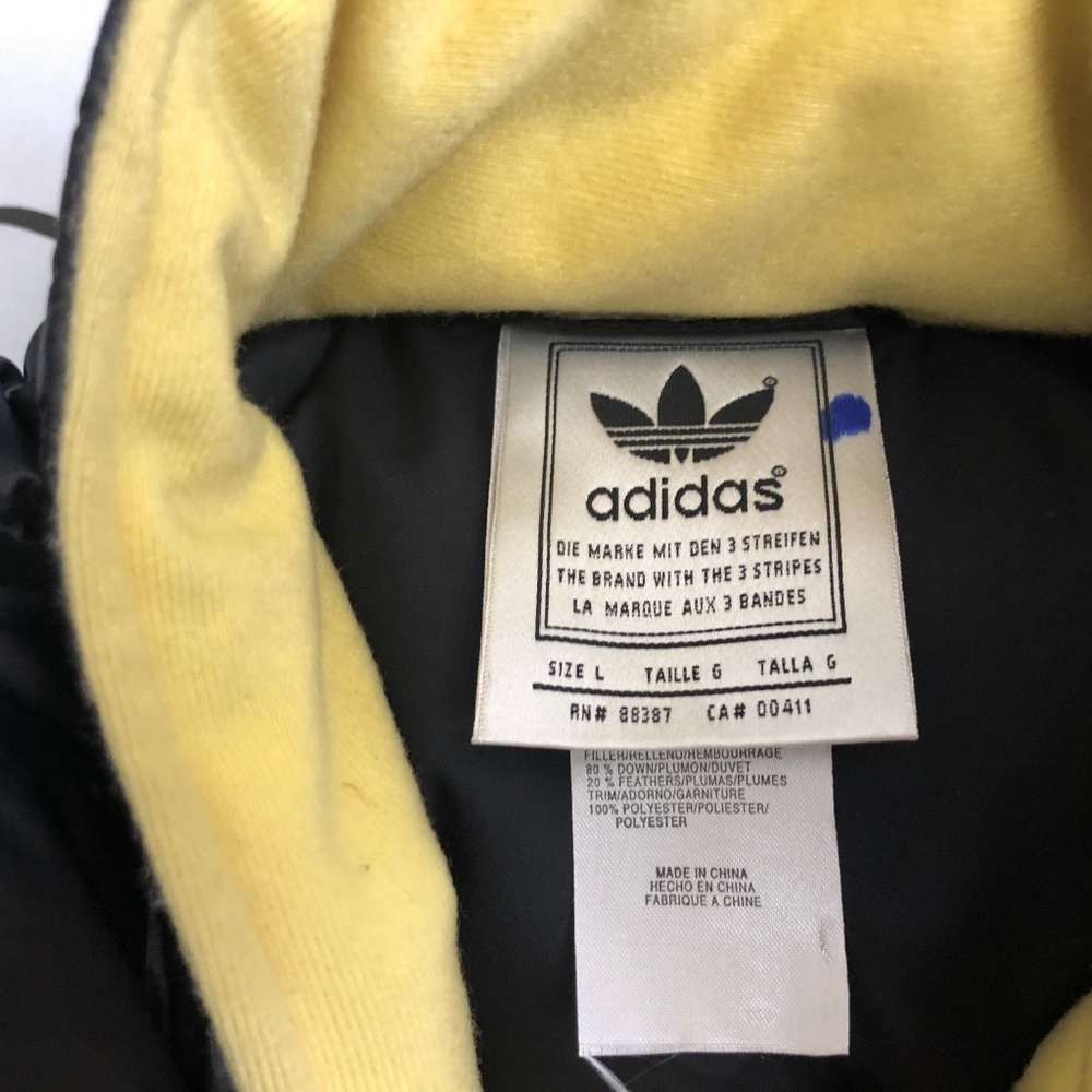 Vintage Men Adidas Trefoil Spell Out Black Vest L - Picture 3 of 8